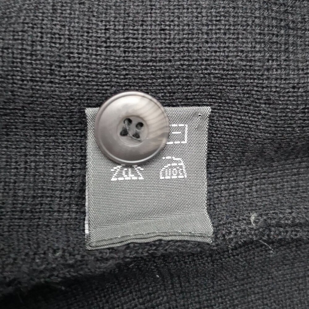 New Edition Ladies Size Large Black Merino Wool Blend Button Front Cardigan - Picture 7 of 12
